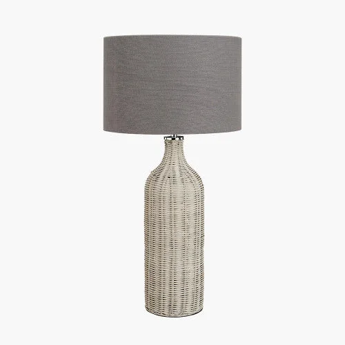 Modern track lighting with LED bulbsAnika Rattan Bottle Table Lamp- Grey Wash