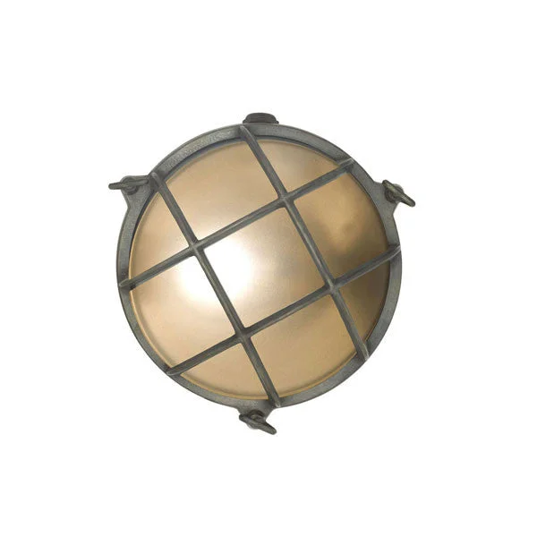 Brass Bulkhead 7028 Outdoor Wall Light Weathered Brass by Original BTC / Davey Lighting