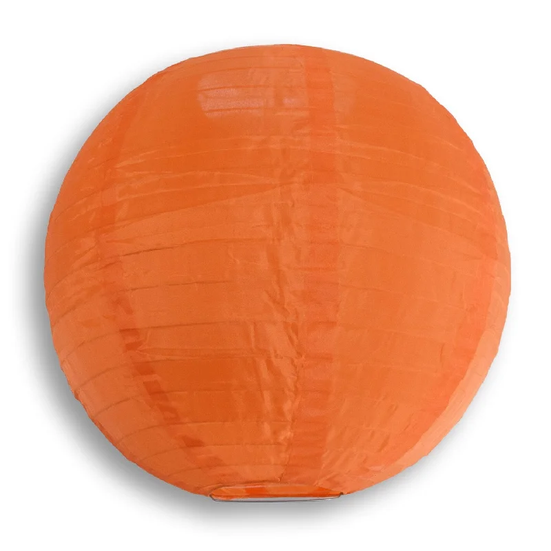 Edison light bulbs for commercial spaces36" Orange Jumbo Shimmering Nylon Lanterns, Even Ribbing, Durable (Value Packs)