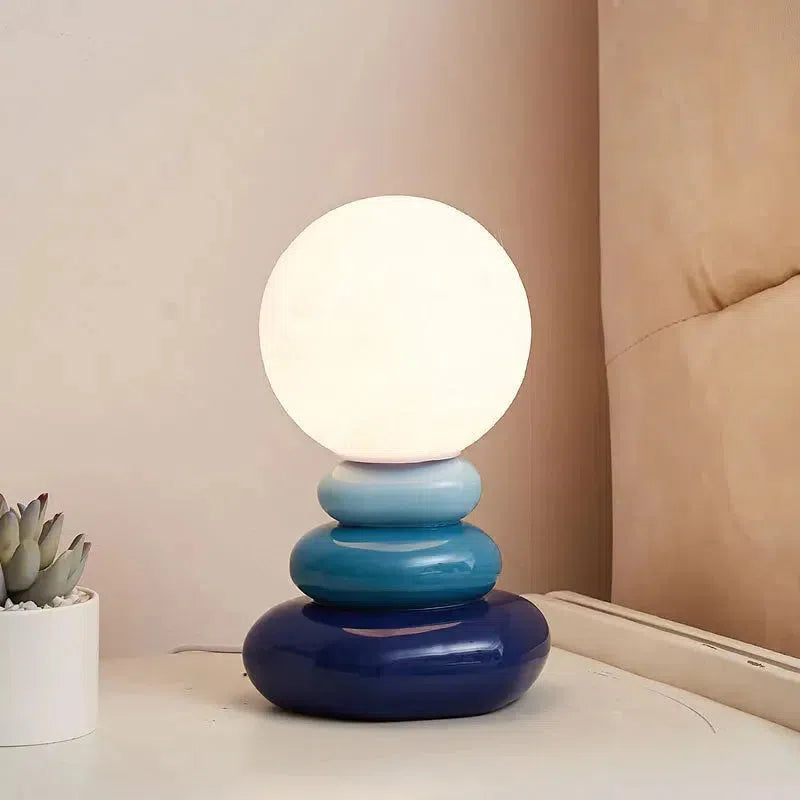 Small size Edison light bulbsEgg Moon Ceramic Table Lamp