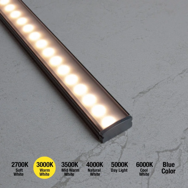 Track lighting for museums and galleriesLow Profile Black Aluminum Linear LED Light for under cabinet 12V - S5B