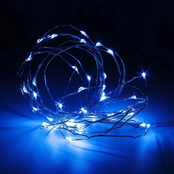 Soft white Edison light bulbs7 FT | 20 LED Weatherproof Battery Operated Copper Wire Blue Fairy String Lights With Timer