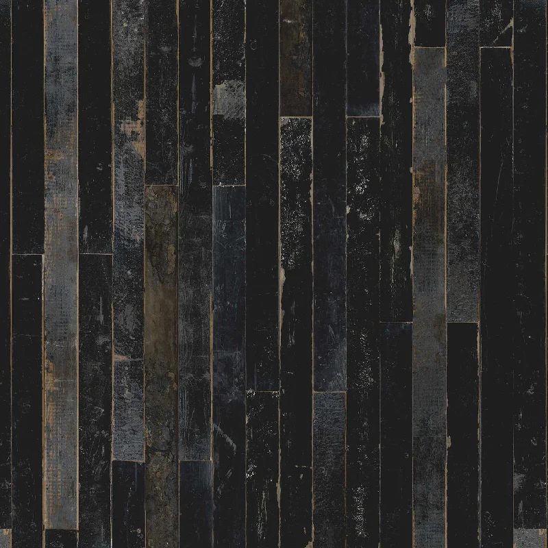 Black PHE-05 Scrapwood Wallpaper by Piet Hein Eek + NLXL