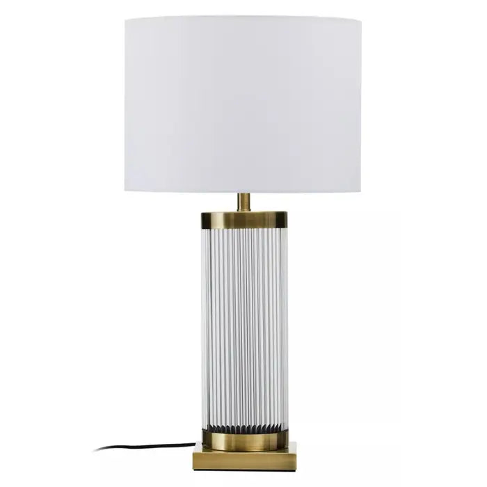 Track lighting with multiple heads for flexibilityLynmouth White And Gold Table Lamp