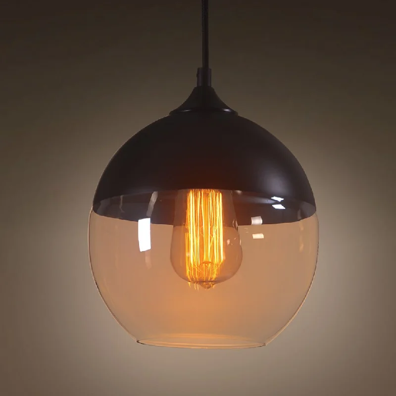 Industrial Pendant Lighting for Machine ShopsAmber 1 Light Globe Glass Pendant Lighting