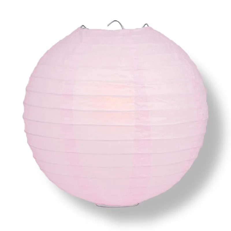 Edison light bulbs for commercial spaces16" Pink Round Paper Lantern, Even Ribbing, Chinese Hanging Wedding & Party Decoration