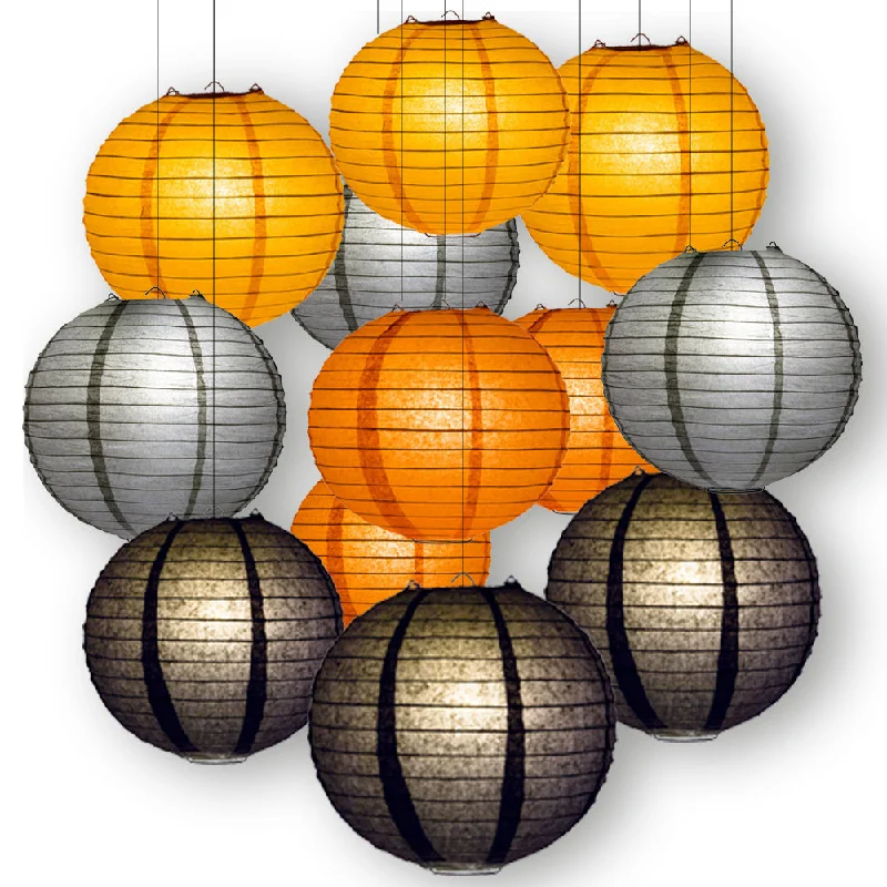 Edison light bulbs for pendant lightsHalloween Celebration Party Pack Parallel Ribbed Paper Lantern Combo Set (12 pc Set)