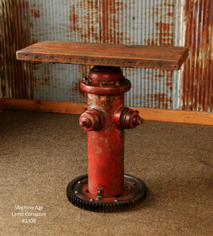 Industrial Wall - Mounted Lighting for Workshop WallsSteampunk Industrial Fire Hydrant Table / Stand / Table / #1408