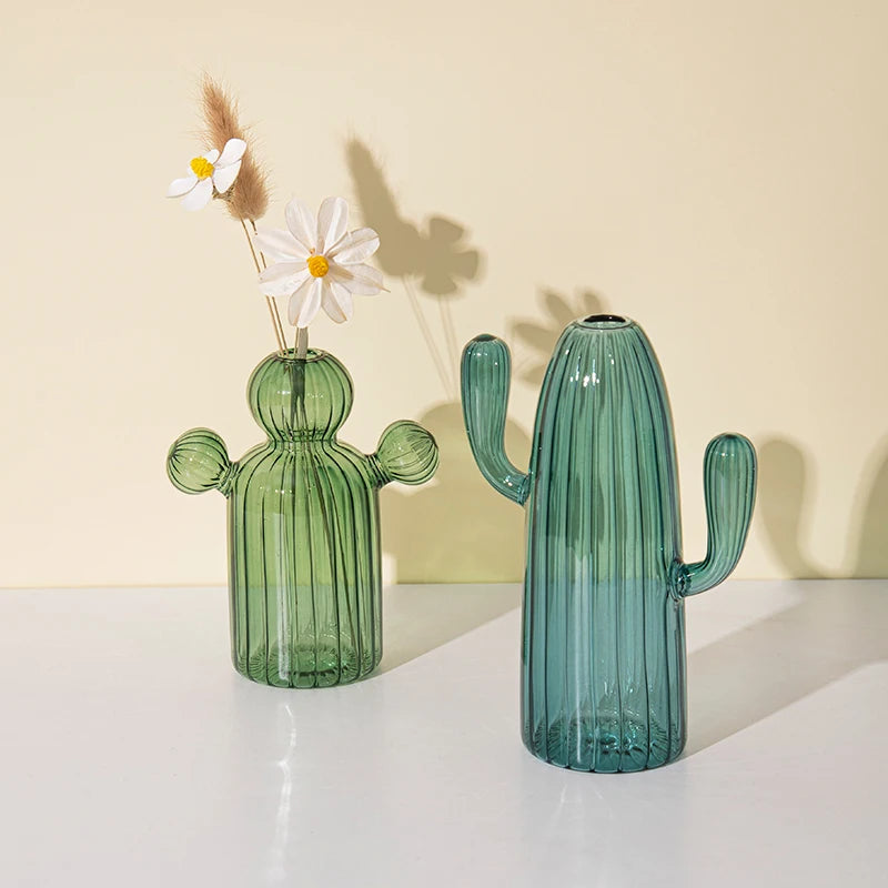 Small size Edison light bulbsGreen Cactus Glass Accent & Vase