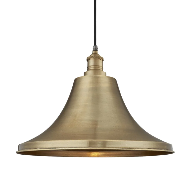 Vintage inspired LED Edison light bulbsBrooklyn Outdoor & Bathroom Giant Bell Pendant – 20 Inch – Brass