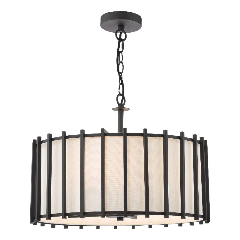 Commercial - grade track lighting for storesCagliari 4/8LtArmed Pendant Matt Black and Ivory