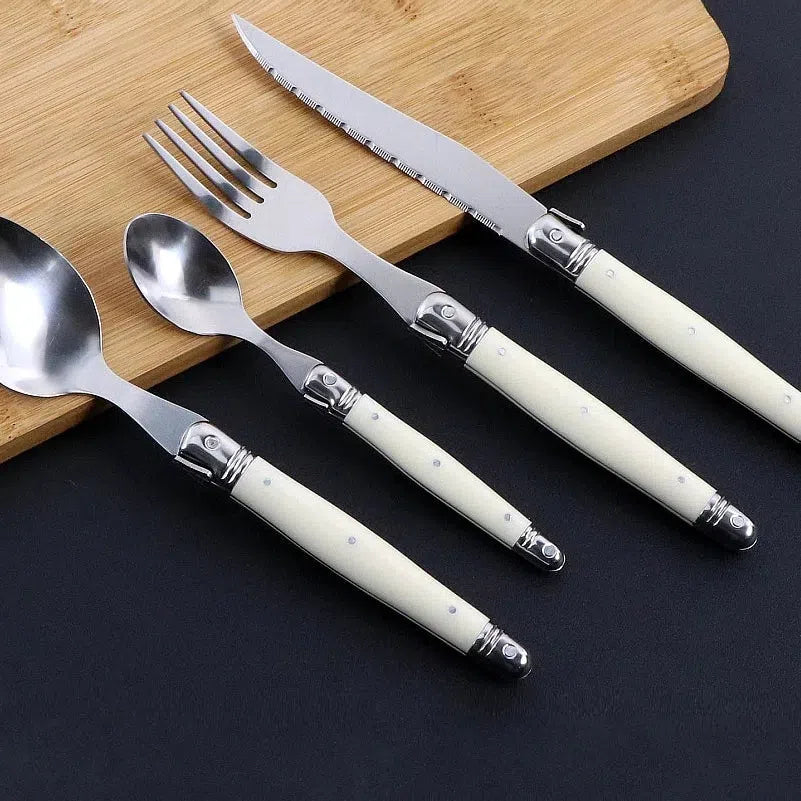 Edison light bulbs for table lampsIvory Laguiole Flatware Cutlery Set