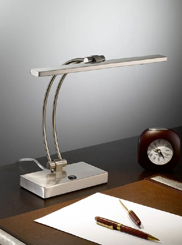 Contemporary track lighting in black finishEvesham LED Desk Lamp- Satin Nickel Finish