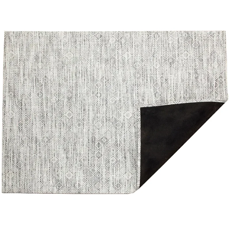 White Black Mosaic Woven Floor Mat by Chilewich