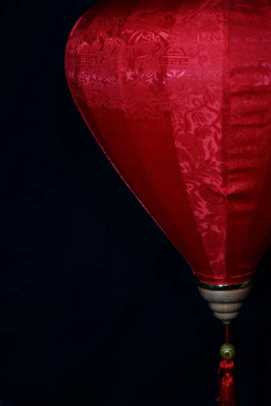 CSA certified Edison light bulbsExtra Large Red Vietnamese Silk Lantern, Garlic Umbrella Shaped