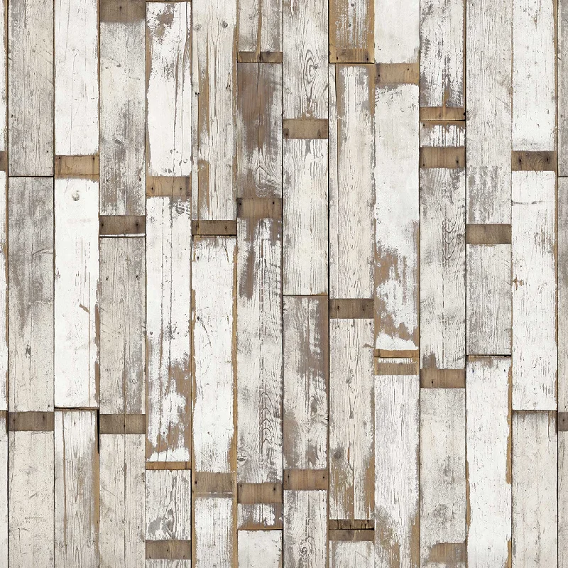 White PHE-02 Scrapwood Wallpaper by Piet Hein Eek + NLXL