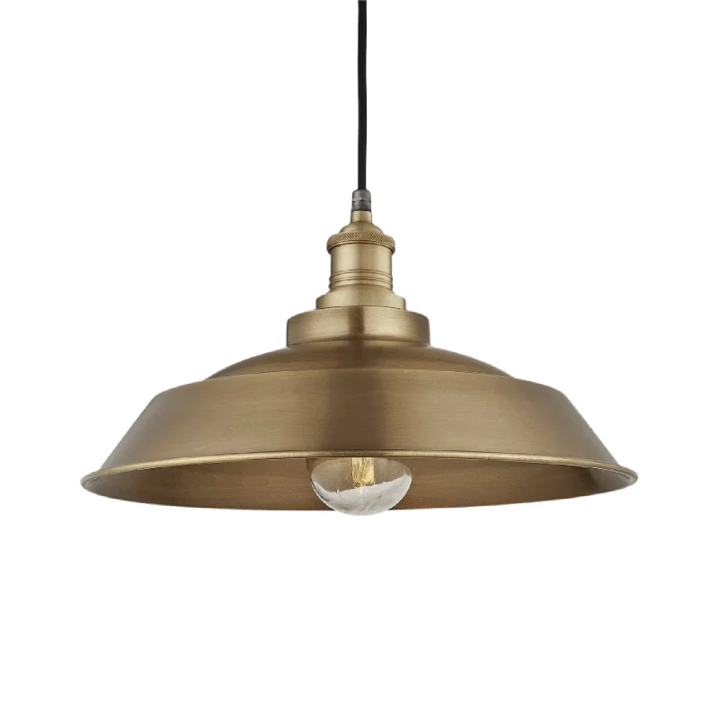 Energy saving LED Edison light bulbsBrooklyn Outdoor & Bathroom Step Pendant - 16 Inch - Brass