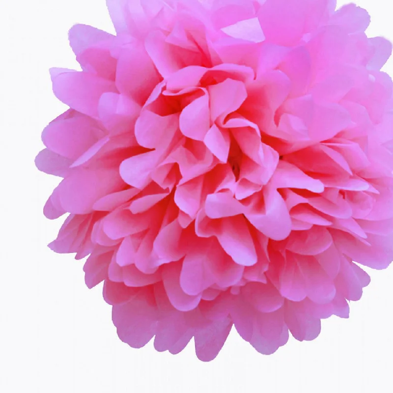 Outdoor rated Edison light bulbsEZ-Fluff 8" Pink Passion Tissue Paper Pom Pom Flowers, Hanging Decorations (4 PACK)