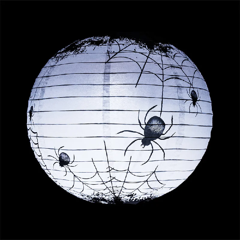 Large size Edison light bulbs for statement pieces14" Halloween Spiders Spooky Bug Webs Paper Lantern, Hanging Decoration