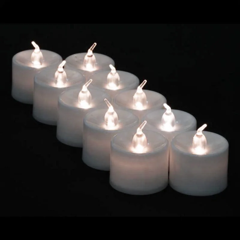 Dimmable LED Edison globe light bulbsLarge White Flameless LED Battery Operated Candle (12 Pack)