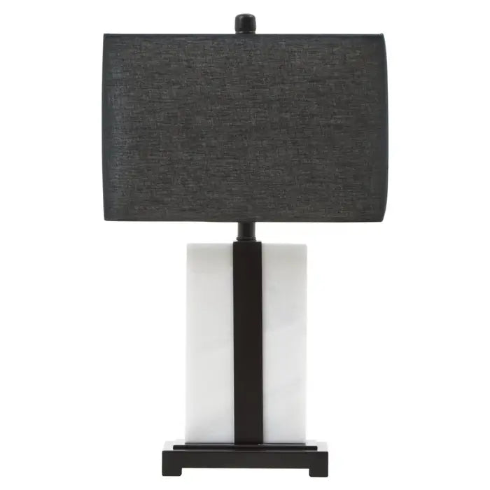 Track lighting with a brushed nickel finishFerndown Black and White Marble Table Lamp