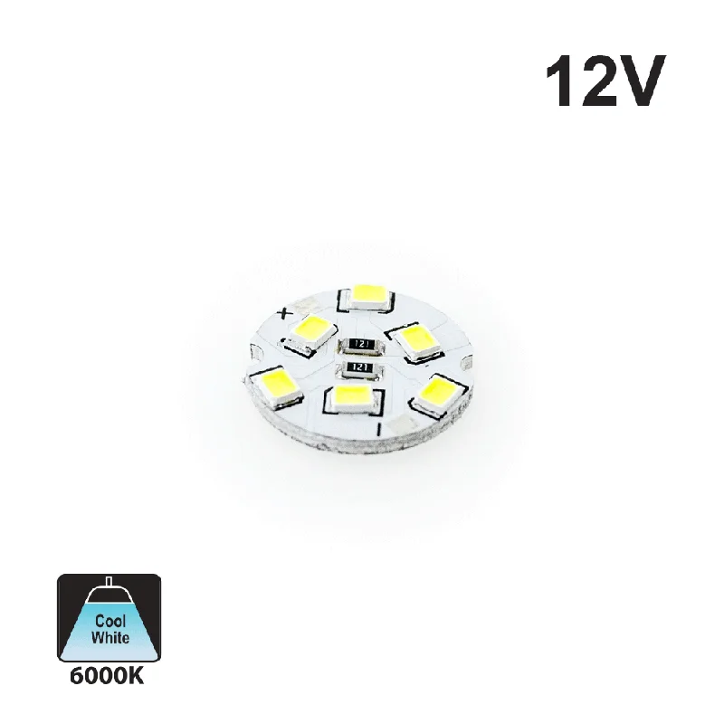 Track lighting with integrated LED drivers12V Flat Round PCB 6 SMD 3528 Constant Voltage LED Module 6000K(Cool White)