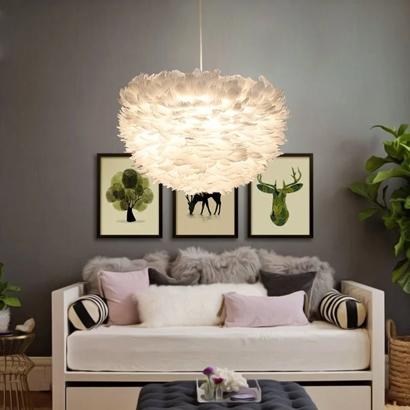 High - Bay LED Industrial Lighting for WarehousesModern Nature Goose Feather Pendant Light Perfect for a Bedroom or Cozy Sitting Area