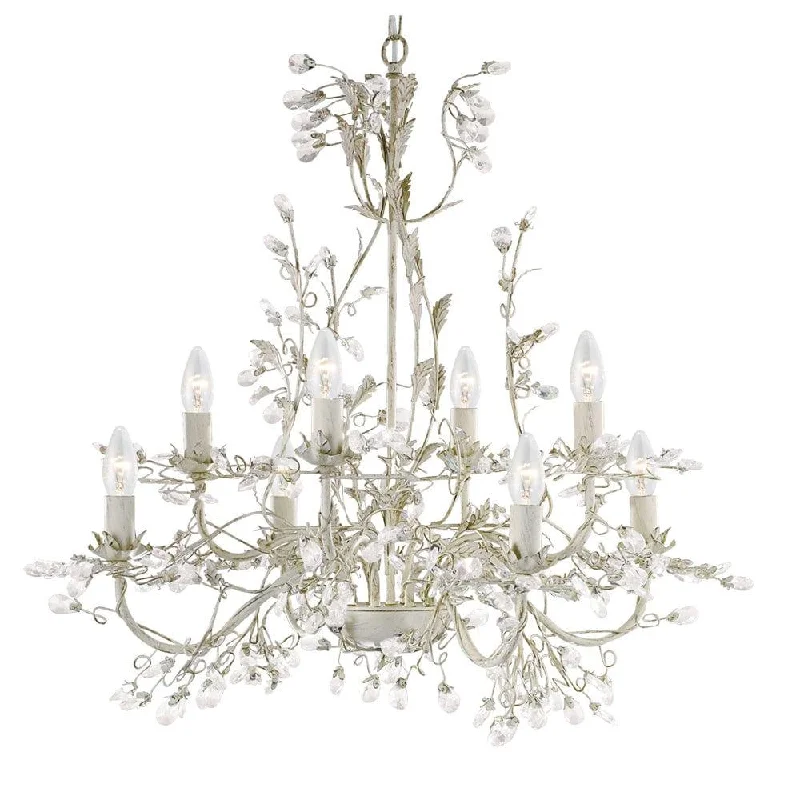 Art Deco Chandeliers for a Retro - Glam LookAlmandite 8 Light Chandelier Cream Gold Finish