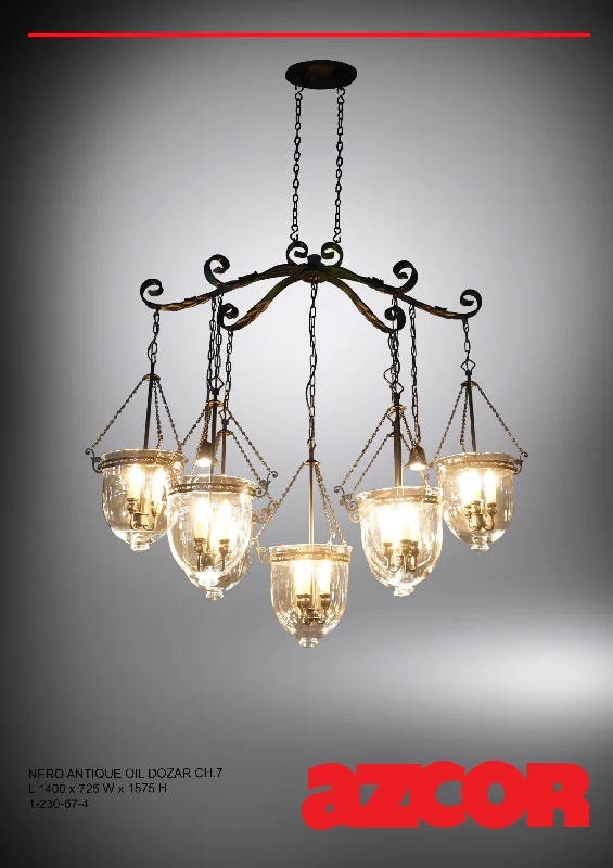 Chandeliers with Venetian Glass for a Luxurious LookNero Antique Oil Dozar Chandelier 7