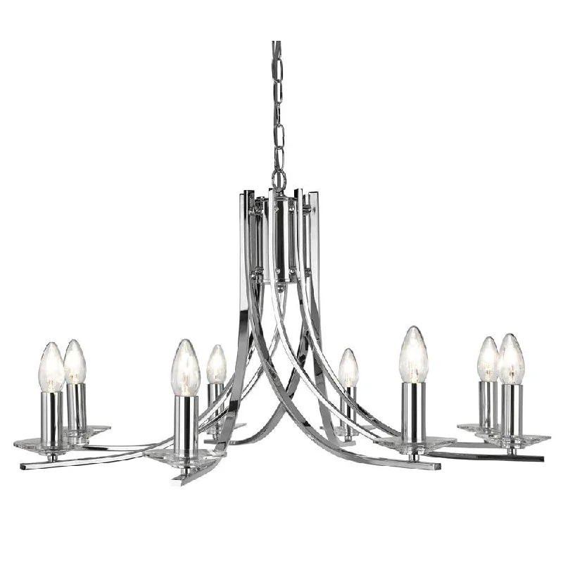 Mini Chandeliers for Adding Charm to Small SpacesAscona 8 Light Chrome Chandelier With Glass Sconces