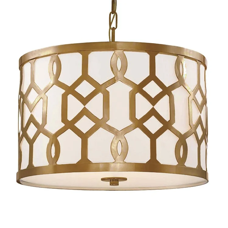 Chandeliers with Metal Frames in Gold FinishJennings Three-Light Chandelier