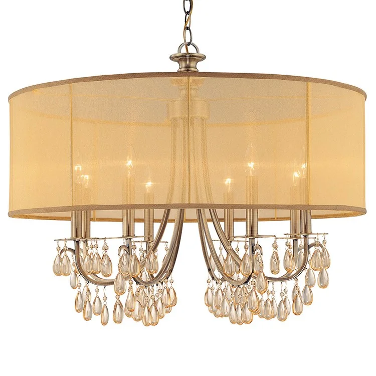 Chandeliers with Frosted Glass for a Softer Light DiffusionHampton Eight-Light Chandelier