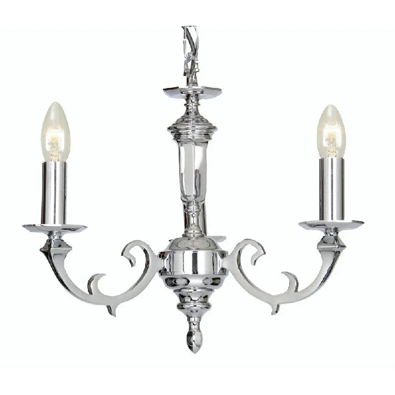 Bohemian - Style Beaded Chandeliers for Eclectic DecorDorchester 3 Light Chrome Plate Chandelier - Cast Brass