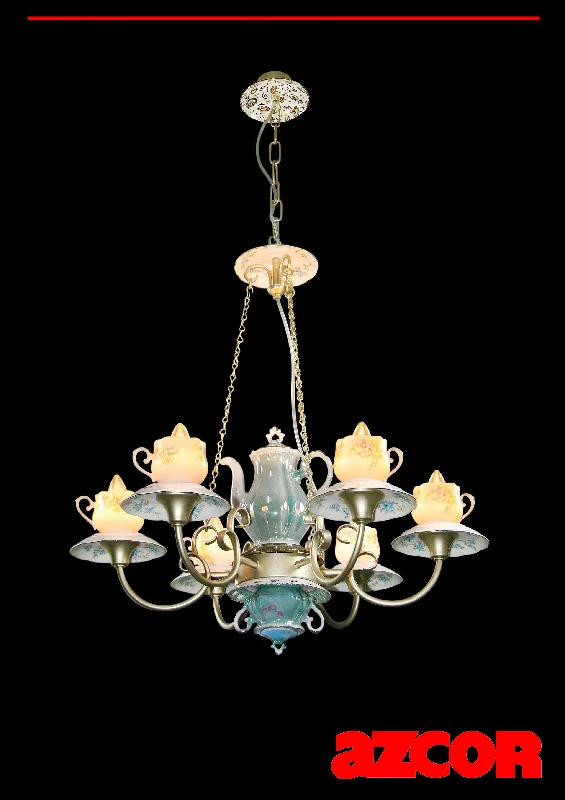 Chandeliers with Multiple Lights for Maximum IlluminationTeacup Chandelier 6