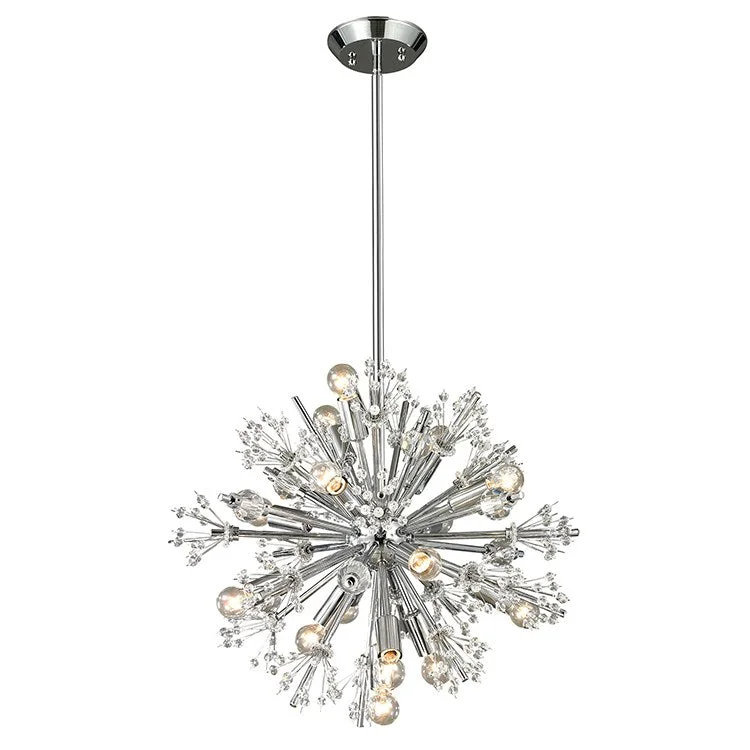 Chandeliers with Dimmable Lights for Ambiance ControlStarburst Fifteen-Light Chandelier