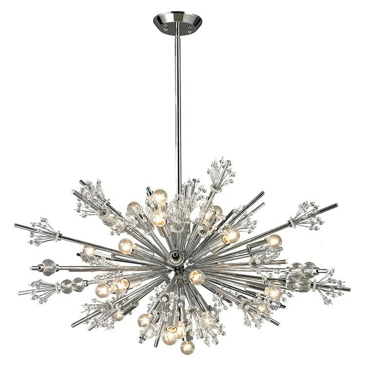 Chandeliers with Pendant Lights for a Stylish LookStarburst 24-Light Chandelier