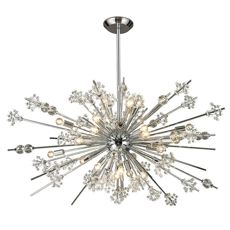 Chandeliers with Frosted Glass for a Softer Light DiffusionStarburst 29-Light Chandelier