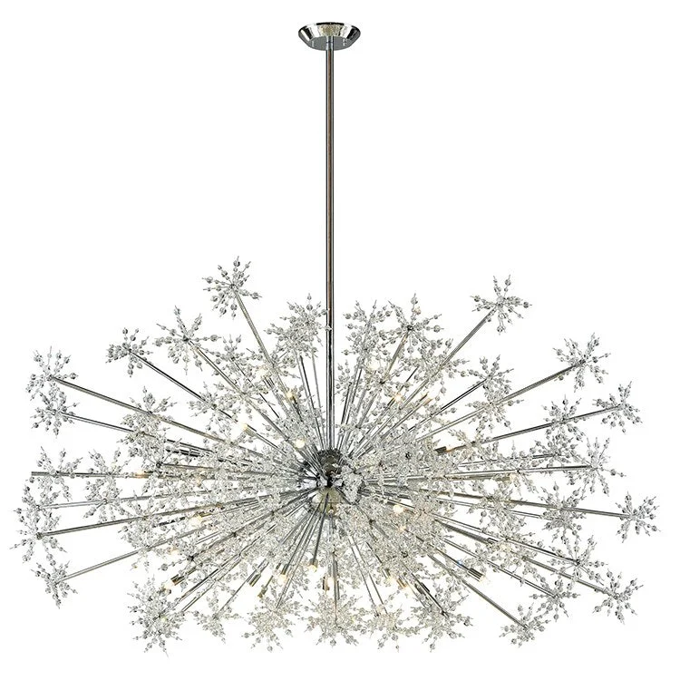 Chandeliers with Adjustable Arms for Directional LightingSnowburst Thirty-Light Chandelier