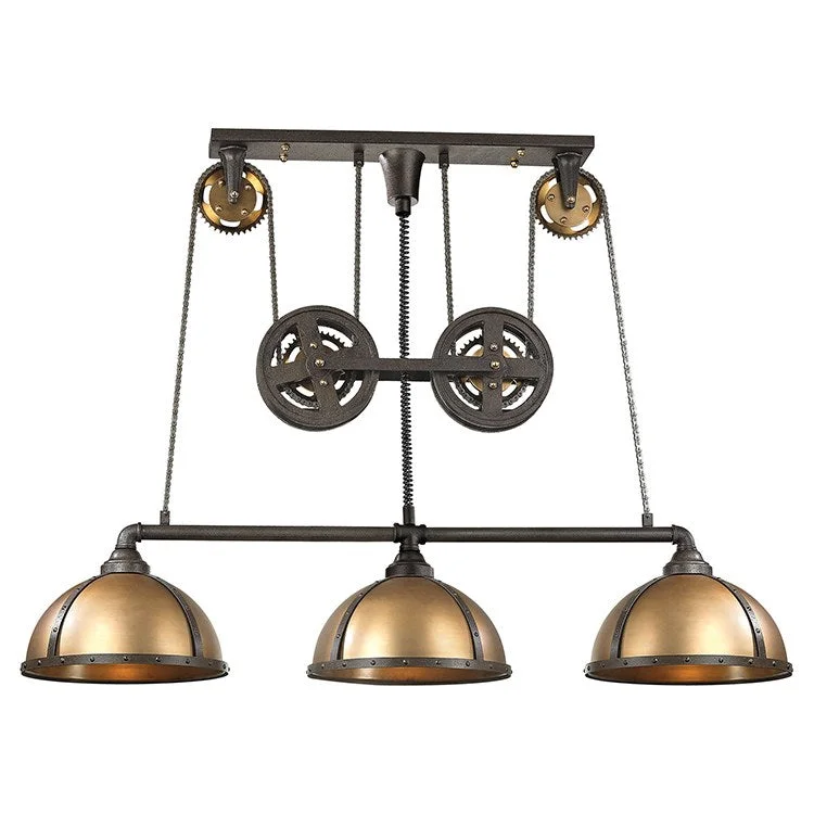 Mid - Century Modern Chandeliers for Vintage AppealTorque Three-Light LED Island Chandelier