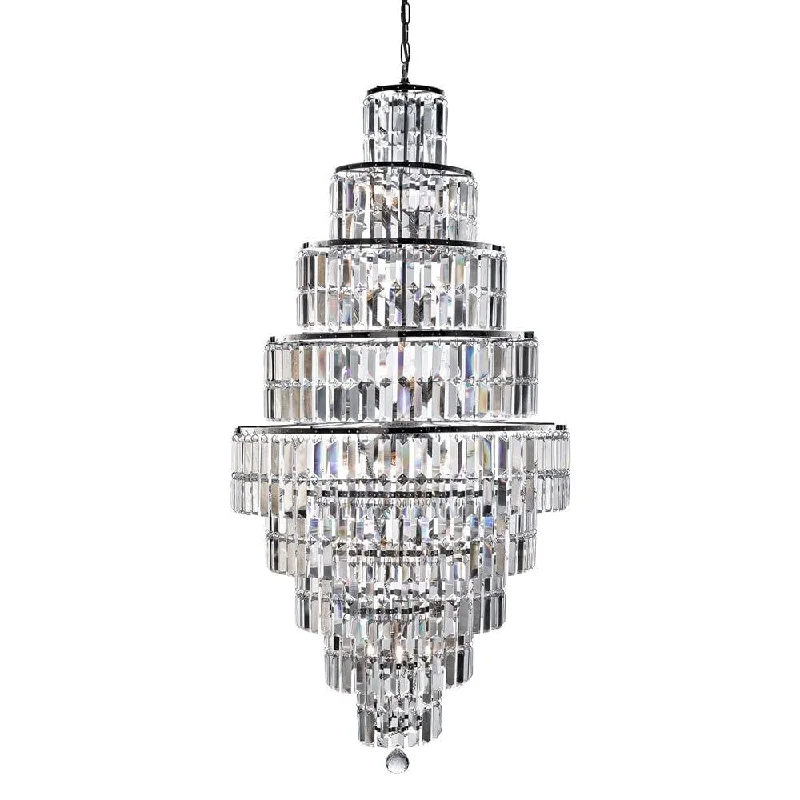 Art Deco Chandeliers for a Retro - Glam LookEmpire 13 Light Polished Chrome & Crystal Chandelier