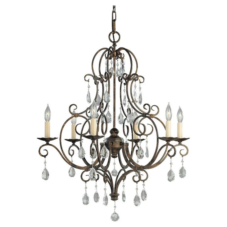 Ceiling - Mounted Chandeliers for Standard CeilingsChateau Six-Light Single-Tier Chandelier