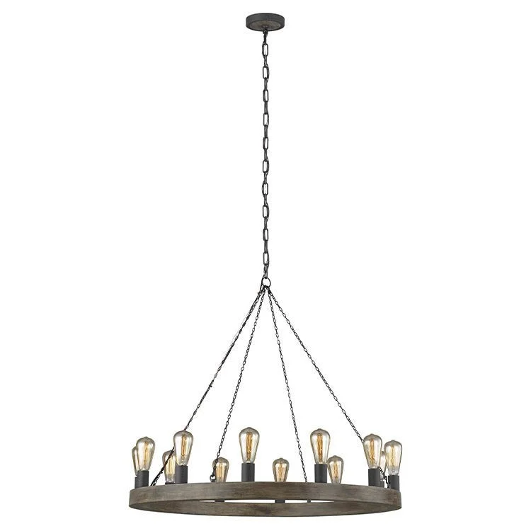 Chandeliers with Metal Frames in Bronze FinishAvenir Twelve-Light Chandelier