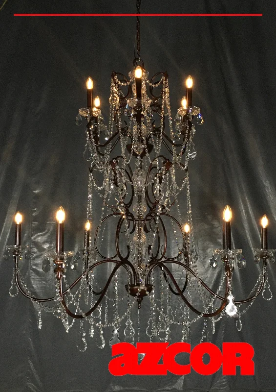 Chandeliers with Dimmable Lights for Ambiance ControlGiza 2-Tier Chandelier 12