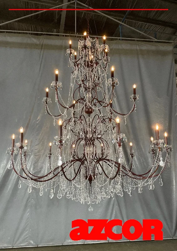 Chandeliers with Metal Frames in Silver FinishGiza Grand Chandelier 24