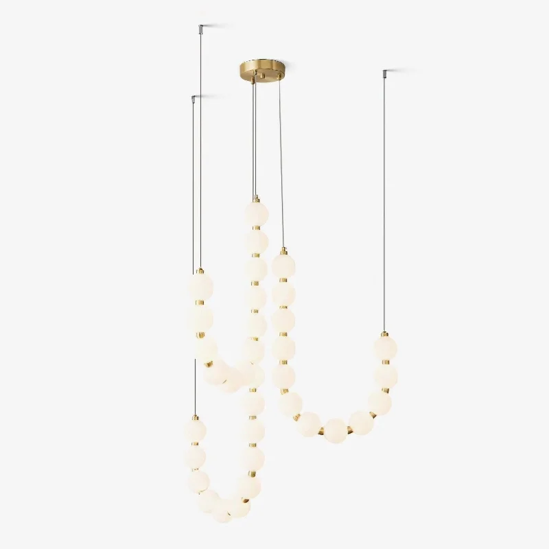 Mini Chandeliers for Adding Charm to Small SpacesGlass Pearl Necklace Chandelier