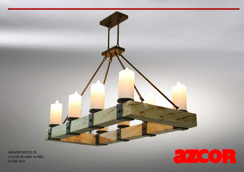 Ceiling - Mounted Chandeliers for Standard CeilingsHeaven Wood Dining Light