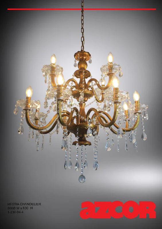 Chandeliers for Low Ceilings to Avoid OvercrowdingHestia Chandelier 12