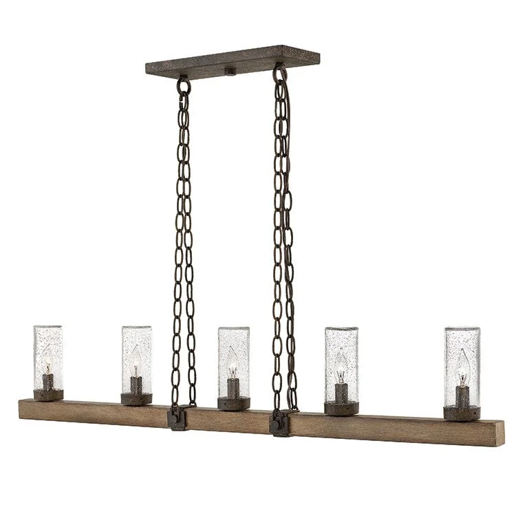 Chandeliers with Adjustable Height for Custom InstallationSawyer Five-Light Linear Chandelier