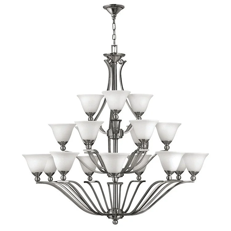 Incandescent Chandeliers for a Warm and Traditional GlowBolla Eighteen-Light Three-Tier Chandelier