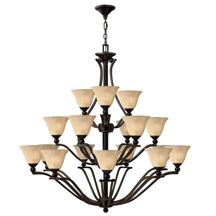 Chandeliers with Adjustable Arms for Directional LightingBolla Eighteen-Light Three-Tier Chandelier